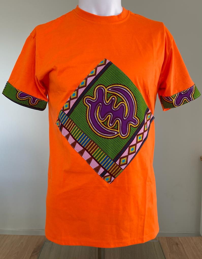 Tee-shirt orange design 3 Taille S