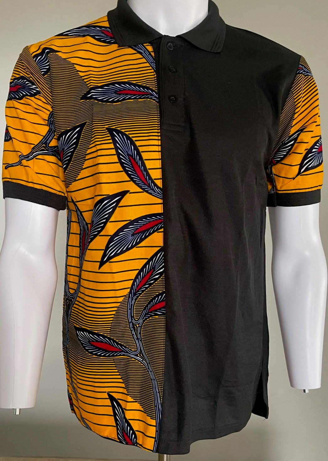 Polo Wax noir design 4 Taille M