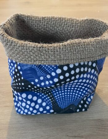 Vide poche, cache pot, toile de Jute et Wax