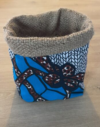 Vide poche, cache pot, toile de Jute et Wax