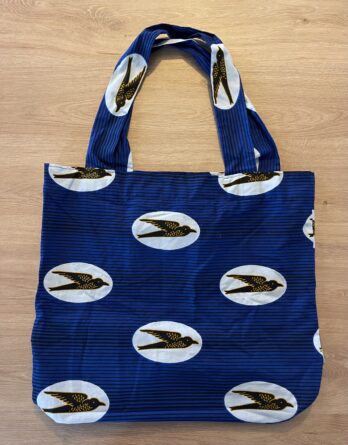 Cabas tissu Wax hirondelles TanniWax